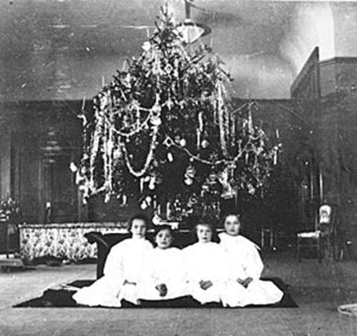 Рождественская елка в Александровском дворце Царского Села. Фото начала XX в.