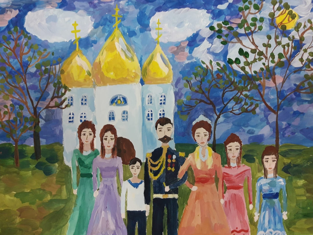 Дети рисуют Царскую семью