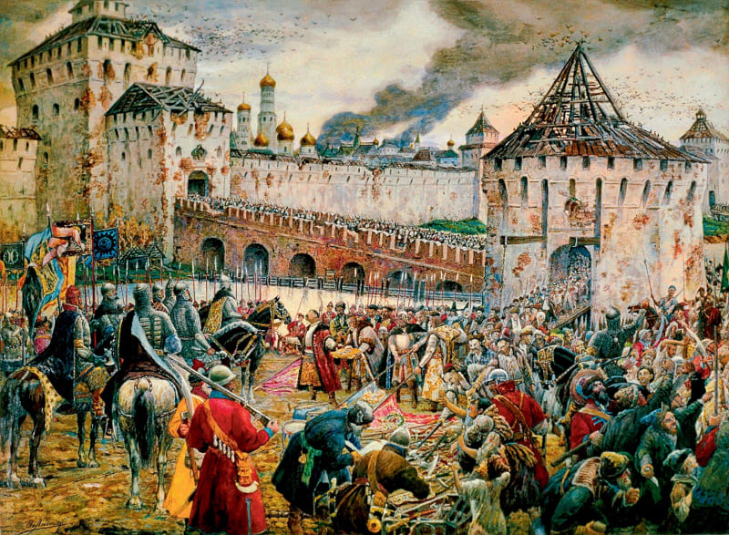 Э. Лисснер. Изгнание польских интервентов из Московского Кремля. 1908 Э. Лисснер. Изгнание польских интервентов из Московского Кремля. 1908