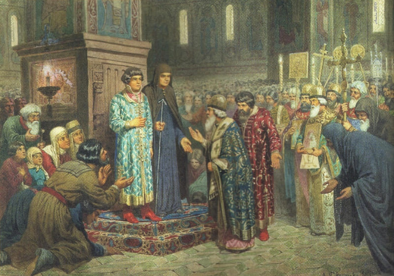 А. Кившенко. Михаил Фёдорович. Депутация от Земского собора. 1880 А. Кившенко. Михаил Фёдорович. Депутация от Земского собора. 1880