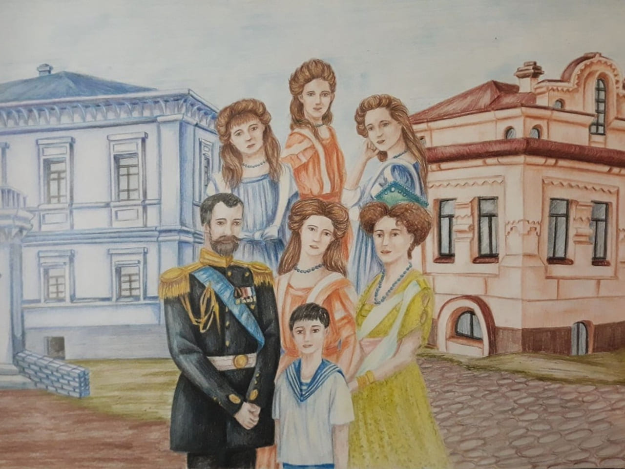 Дети рисуют Царскую семью