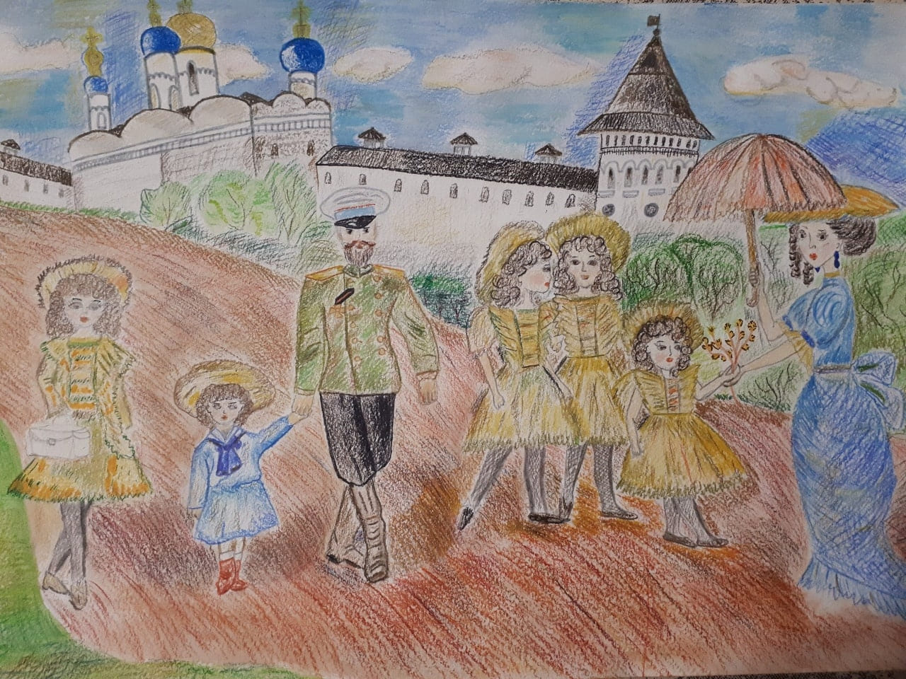 Дети рисуют Царскую семью